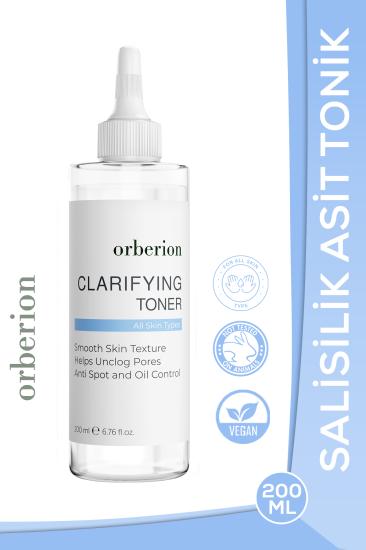 Orberion Gözenek Sıkılaştırma Ve Canladırma Etkili Salisilik Asit Tonik 200 ml | orberion.com