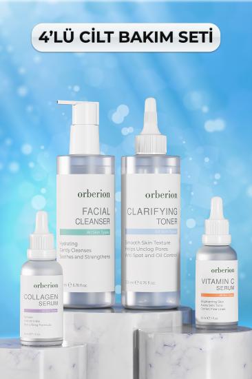 4’li Cilt Bakım Paketi (C VİTAMİNİ COLLAGEN TONİK YÜZ TEMİZLEME JELİ) | orberion.com